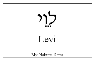 How to write hebrew names